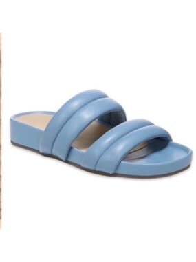Vionic Mayla Puffer Slide Sandals Blue Size 9 New Mid-sole Arch Support Ortho